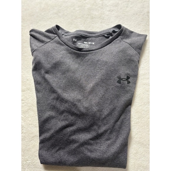 Under Armour The Tech Tee Solid Gray Active T Shirt Men's Medium - Picture 7 of 7